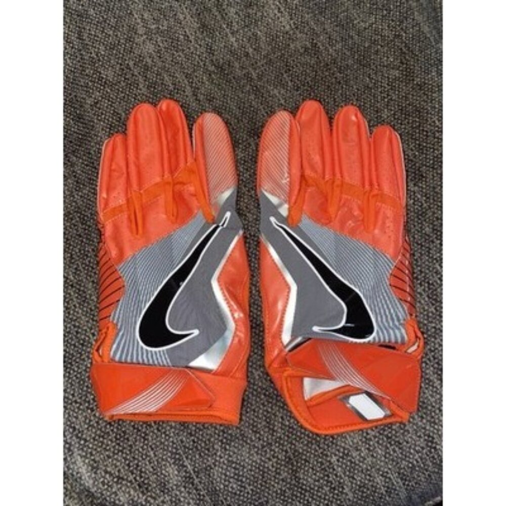 NEW Nike Promo Vapor Jet 4.0 NCAA Generic Orange Football Gloves 4XL